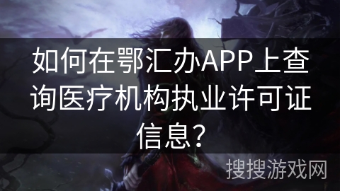 如何在鄂汇办APP上查询医疗机构执业许可证信息？