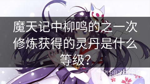 魔天记中柳鸣的之一次修炼获得的灵丹是什么等级？