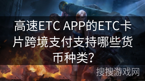 高速ETC APP的ETC卡片跨境支付支持哪些货币种类？
