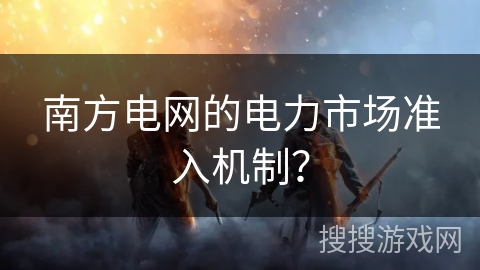 南方电网的电力市场准入机制？