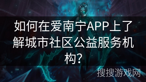 如何在爱南宁APP上了解城市社区公益服务机构？