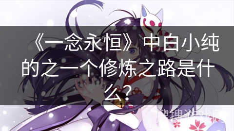 《一念永恒》中白小纯的之一个修炼之路是什么？