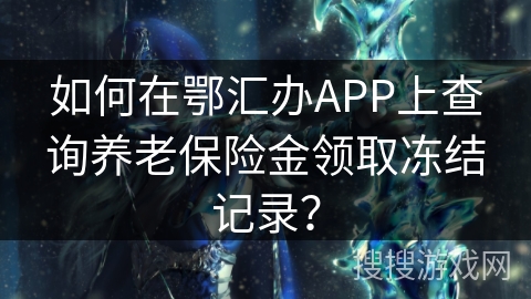 如何在鄂汇办APP上查询养老保险金领取冻结记录？