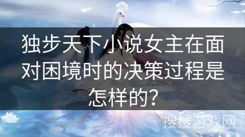 独步天下小说女主在面对困境时的决策过程是怎样的？