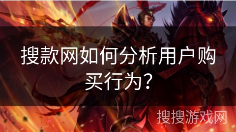 搜款网如何分析用户购买行为？