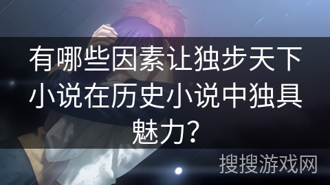 有哪些因素让独步天下小说在历史小说中独具魅力？