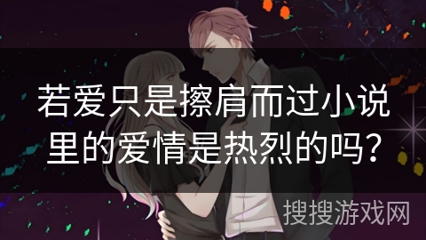 若爱只是擦肩而过小说里的爱情是热烈的吗？