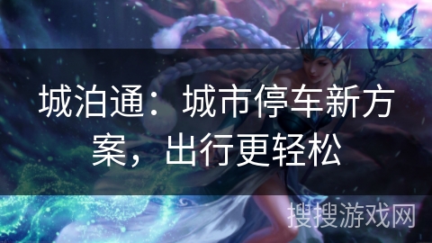 城泊通：城市停车新方案，出行更轻松