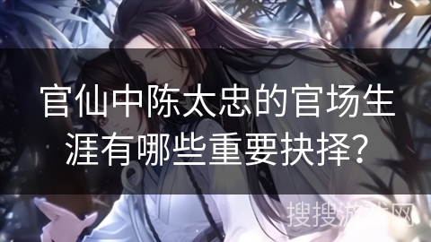 官仙中陈太忠的官场生涯有哪些重要抉择？