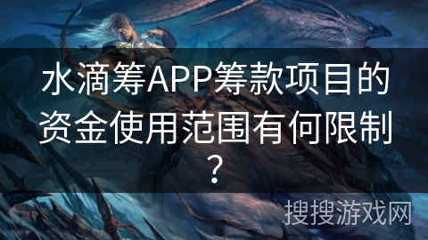 水滴筹APP筹款项目的资金使用范围有何限制？