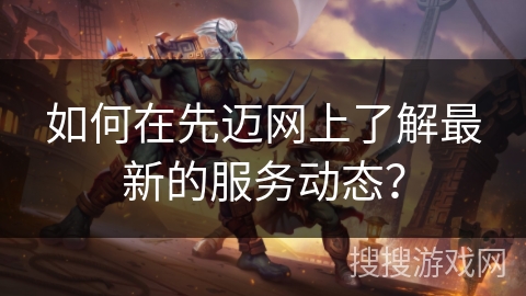 如何在先迈网上了解最新的服务动态？