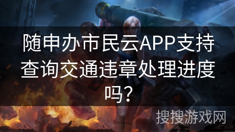随申办市民云APP支持查询交通违章处理进度吗？