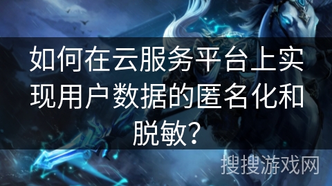 如何在云服务平台上实现用户数据的匿名化和脱敏？