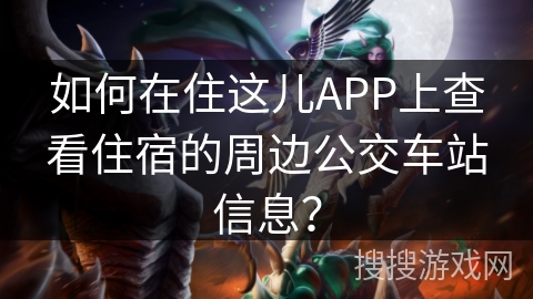 如何在住这儿APP上查看住宿的周边公交车站信息？