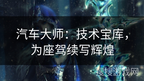 汽车大师：技术宝库，为座驾续写辉煌