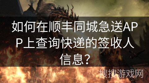 如何在顺丰同城急送APP上查询快递的签收人信息？