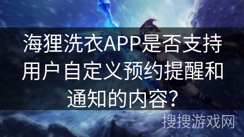 海狸洗衣APP是否支持用户自定义预约提醒和通知的内容？