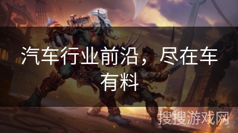 汽车行业前沿，尽在车有料