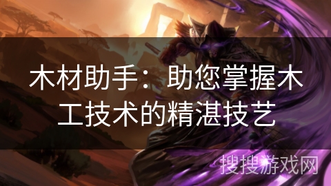 木材助手：助您掌握木工技术的精湛技艺