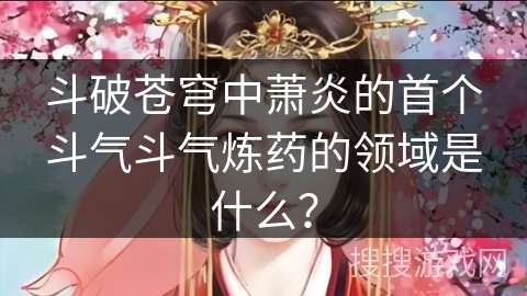 斗破苍穹中萧炎的首个斗气斗气炼药的领域是什么？