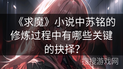 《求魔》小说中苏铭的修炼过程中有哪些关键的抉择？