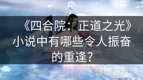 《四合院：正道之光》小说中有哪些令人振奋的重逢？