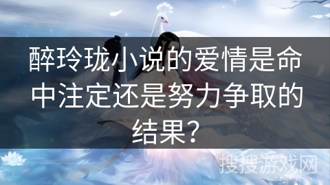 醉玲珑小说的爱情是命中注定还是努力争取的结果？