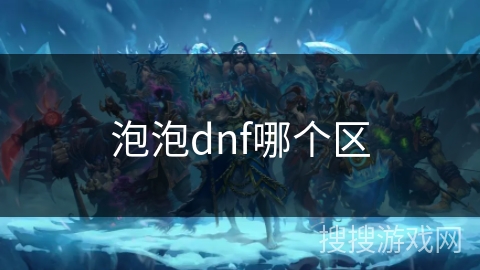 泡泡dnf哪个区