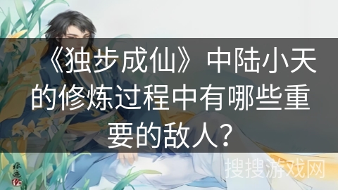 《独步成仙》中陆小天的修炼过程中有哪些重要的敌人？