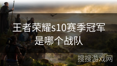 王者荣耀s10赛季冠军是哪个战队