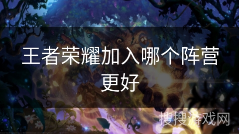 王者荣耀加入哪个阵营更好