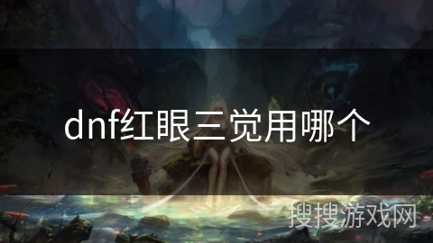 dnf红眼三觉用哪个