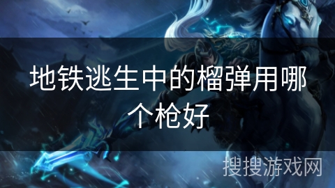 地铁逃生中的榴弹用哪个枪好