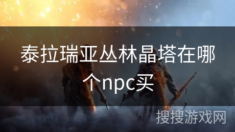 泰拉瑞亚丛林晶塔在哪个npc买