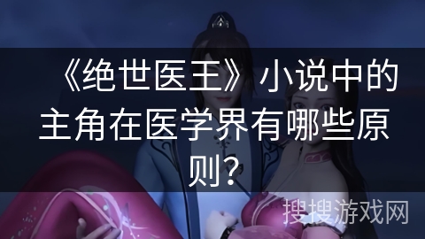 《绝世医王》小说中的主角在医学界有哪些原则？