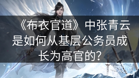 《布衣官道》中张青云是如何从基层公务员成长为高官的？