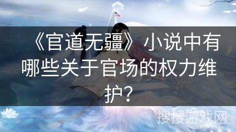 《官道无疆》小说中有哪些关于官场的权力维护？
