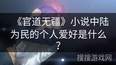 《官道无疆》小说中陆为民的个人爱好是什么？