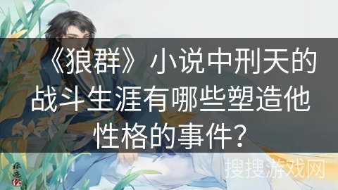 《狼群》小说中刑天的战斗生涯有哪些塑造他性格的事件？