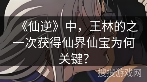 《仙逆》中，王林的之一次获得仙界仙宝为何关键？