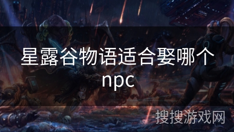 星露谷物语适合娶哪个npc