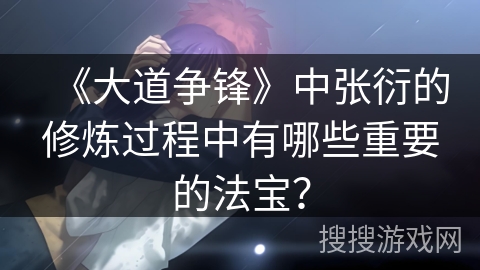 《大道争锋》中张衍的修炼过程中有哪些重要的法宝？