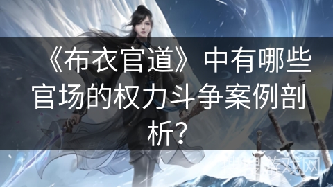 《布衣官道》中有哪些官场的权力斗争案例剖析？
