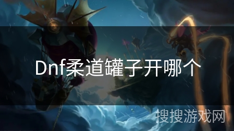 Dnf柔道罐子开哪个