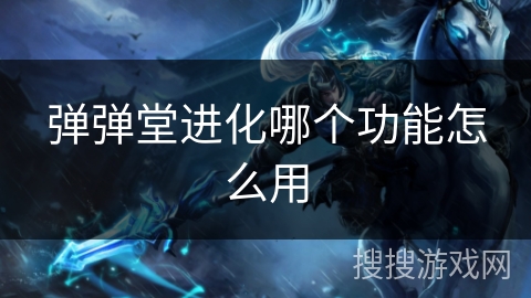 弹弹堂进化哪个功能怎么用