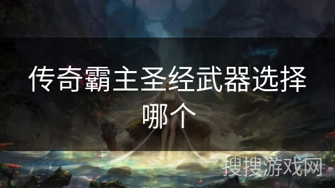 传奇霸主圣经武器选择哪个