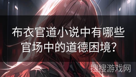 布衣官道小说中有哪些官场中的道德困境？