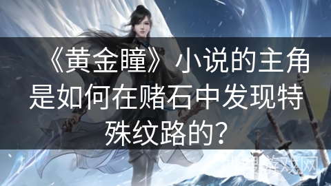 《黄金瞳》小说的主角是如何在赌石中发现特殊纹路的？