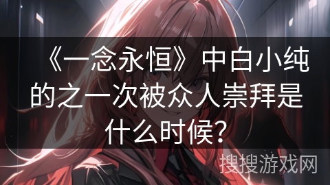 《一念永恒》中白小纯的之一次被众人崇拜是什么时候？