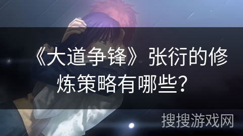 《大道争锋》张衍的修炼策略有哪些？